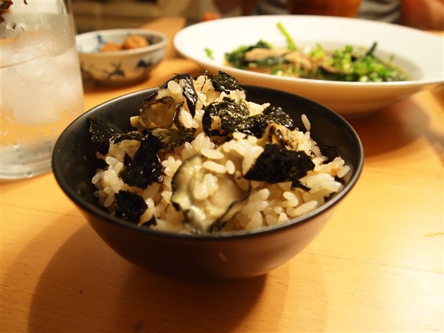 牡蠣ご飯。