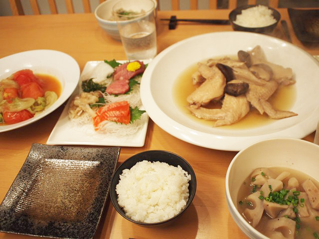 刺身は前の日に買って忘れてたので、一緒に出した。（笑）