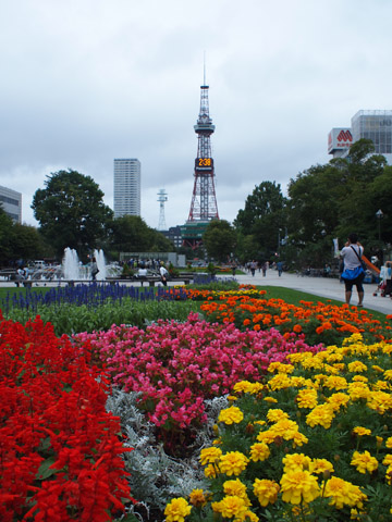 札幌はちょっと寒々しい空の色。