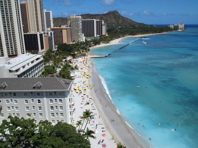 ダイヤモンドヘッド方面もこのとおり。