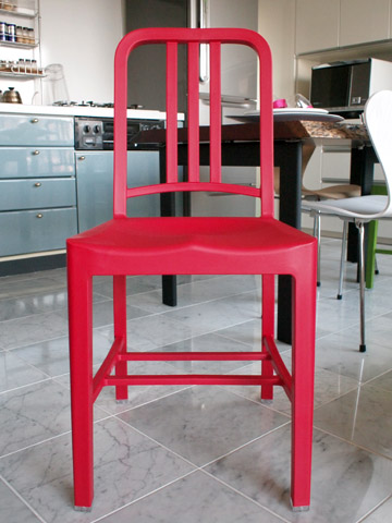 emeco 111 Navy Chair Red