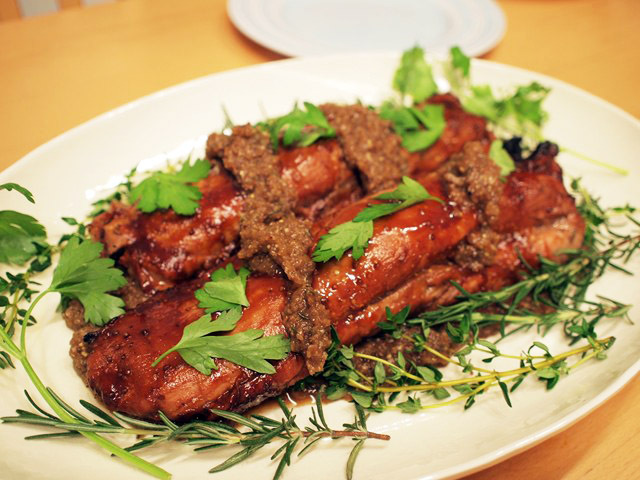 豚ひれ肉のオーブン焼きバルサミコソース