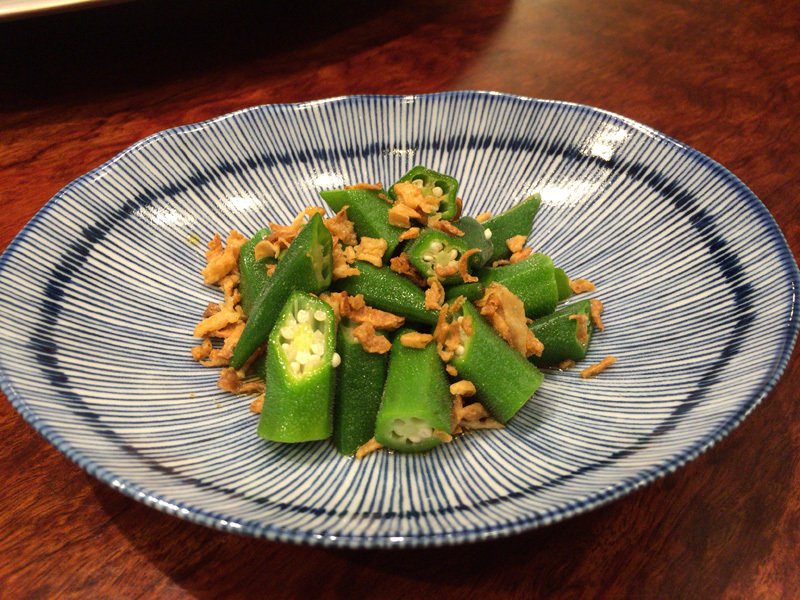 超簡単！オクラのお浸しフライドオニオンがけ