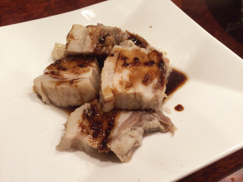 黒酢マスタードソースで食べる塩豚