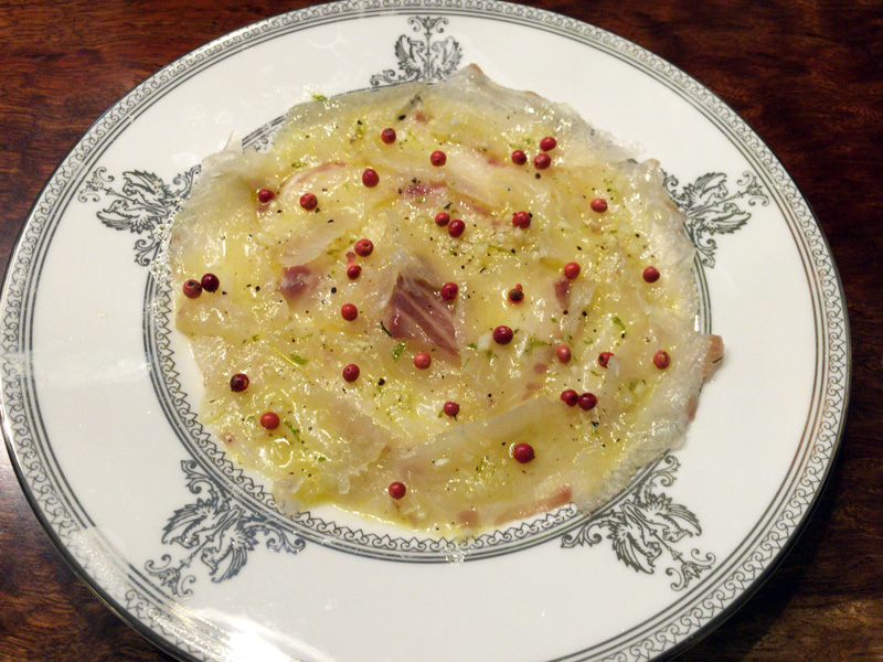 ディル風味の平目のマリネ