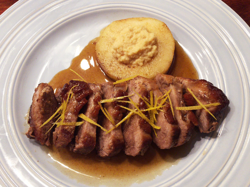 鴨フィレ肉のスパイス風味