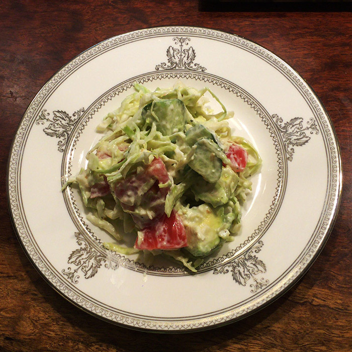 ヨーグルトドレッシングの変わりコールスロー