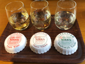 無料試飲セット。この他に熟成物の有料試飲もある。