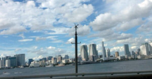 レインボーブリッジからの景色。