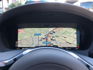 メーターをナビ表示にしたところ。