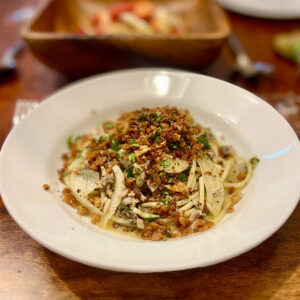 鰯とフィノッキオのシチリア風パスタ。