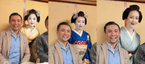 左2人は舞子さん、右は芸姑さん