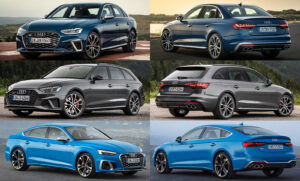 上から旧S4、S4アバント、S5。