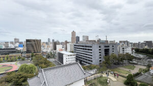 天守閣から見た浜松市内。