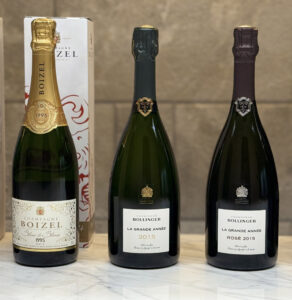 BOIZEL Blanc de Blancs 1995、BOLLINGER La Grande Année 2015、BOLLINGER La Grande Année Rosé 2015