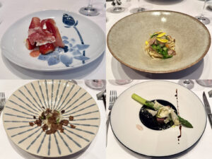 料理（一部）。季節感や、北海道ならではの食材もきちんと採り入れられている。