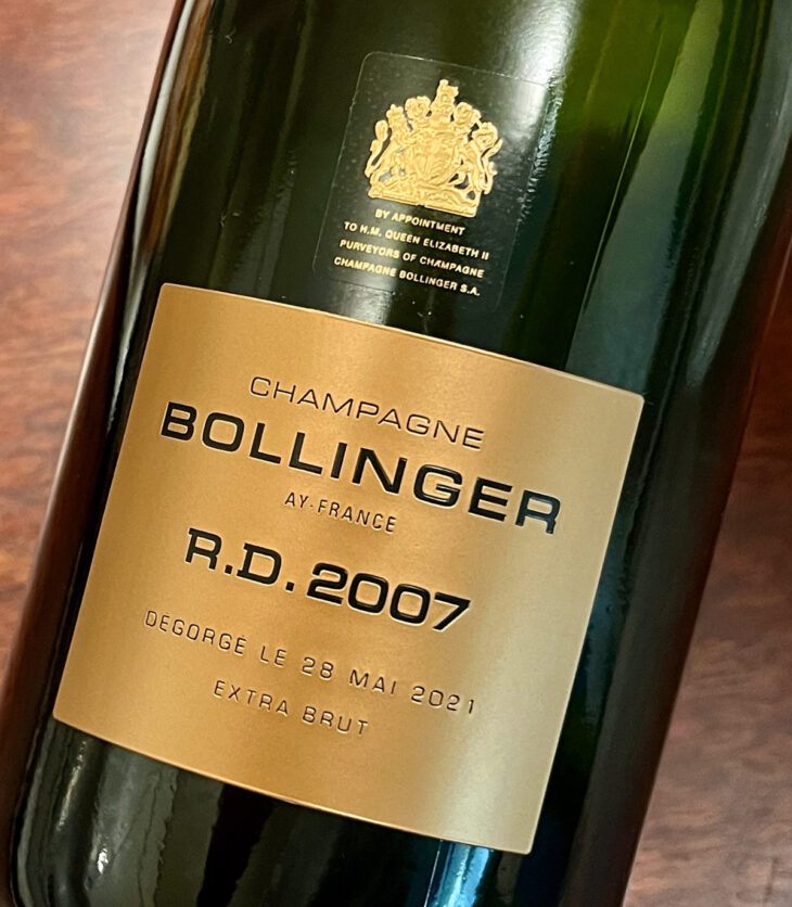 シャンパーニュレビュー Bollinger R.D. 2007