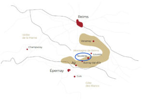 トーシエールの位置。©Champagne Bollinger